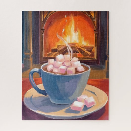 Heiße Kakao-Winter-Kamin Puzzle (Vertikal)