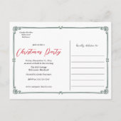 Heiße Kakaoproduktion | Weihnachts-Party Save the  Ankündigungspostkarte (Rückseite)