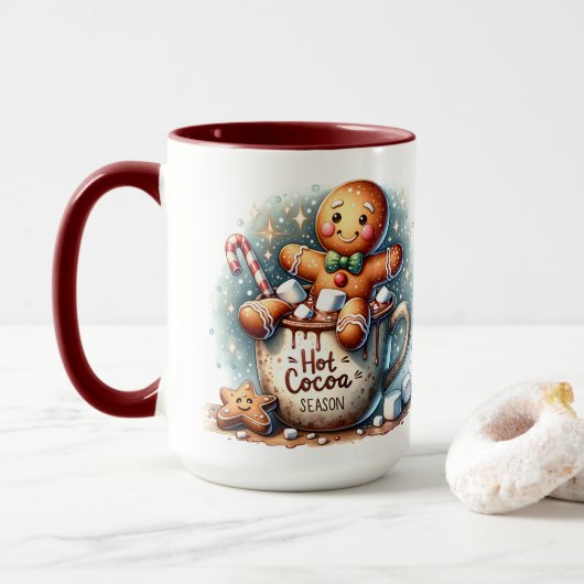 Heiße Kakaosaison Gingerbrot Keks Tasse (Mit Donut)