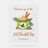 Heiße Kakaoschokolade - Bar Acrylschild (Vorderseite)