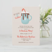 Heiße Kakaoweihnachtseinladung Einladung (Stehend Vorderseite)