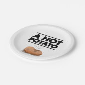 Heiße Kartoffel Pappteller (Schrägansicht)