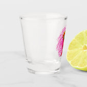 Heiße Kawaii-Peperoni-Diva rosa Spirale Schnapsglas (Links)