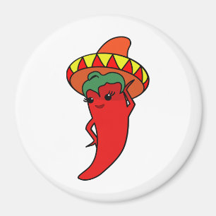 Heiße Kawaii Pepper Diva Magnet