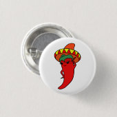 Heiße Kawaii-Pfeffer-Diva Button (Vorne & Hinten)