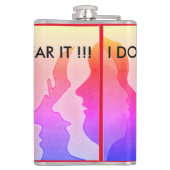 Heiße Köpfe, ich WOLLTE nicht, ES zu hören Flasche Flachmann (Rückseite)