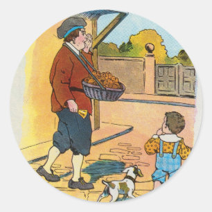 Heiße Kreuzbrötchen! Heiße Kreuzbrötchen! Runder Aufkleber