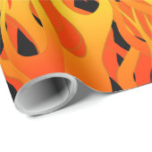 Heiße laufende Flammen grafisch Geschenkpapier (Rolleneckpunkt)