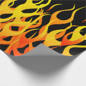 Heiße laufende Flammen grafisch Geschenkpapier (Ecke)