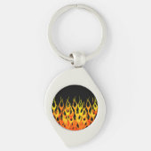 Heiße laufende Flammen grafisch Schlüsselanhänger (Vorderseite)