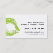 Heiße Lippen - büschelige Make-upVisitenkarten Visitenkarte (Rückseite)