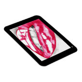 Heiße Lippen (Fuschia) Magnet (Rechte Seite)