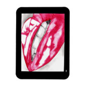 Heiße Lippen (Fuschia) Magnet (Vertikal)