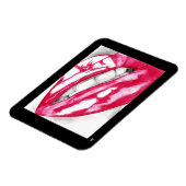 Heiße Lippen (Fuschia) Magnet (Linke Seite)