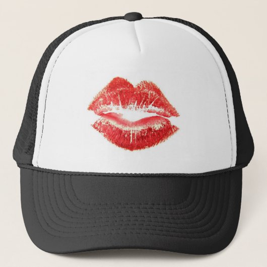 Heiße Lippen Truckerkappe (Vorderseite)