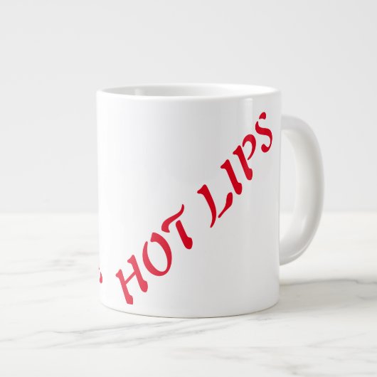 heiße LippenTasse Jumbo-Tasse (Vorderseite Rechts)