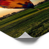 Heiße Luft Ballon Festival in einem schönen wolkig Poster (Ecke)
