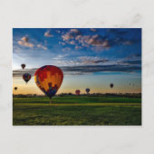 Heiße Luft Ballon Festival in einem schönen wolkig Postkarte (Vorderseite)