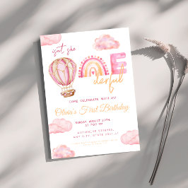 Heiße Luft Ballon ist nicht sie 1. Geburtstag Einladung
