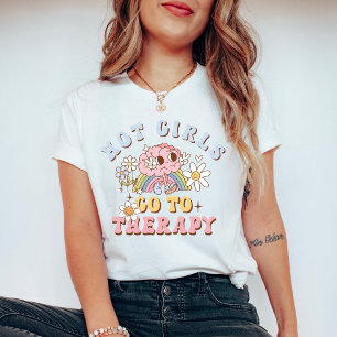 Heiße Mädchen gehen zur Therapie Retro Psychische  T-Shirt