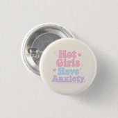 Heiße Mädchen haben Angst Button (Vorne & Hinten)