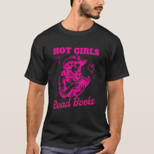 Heiße Mädchen lesen Bücher Cowgirl Buchliebhaberin T-Shirt