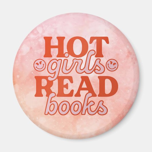 Heiße Mädchen lesen Bücher Magnet (Vorne)