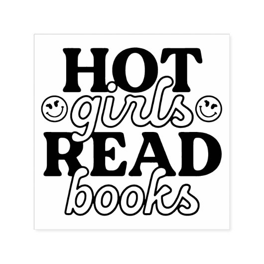Heiße Mädchen lesen Bücher Permastempel (Design)