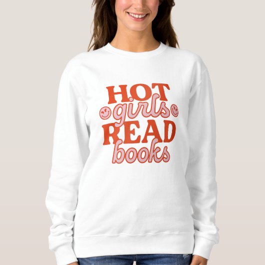 Heiße Mädchen lesen Bücher Sweatshirt (Vorderseite)