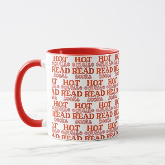 Heiße Mädchen lesen Bücher Tasse (Links)