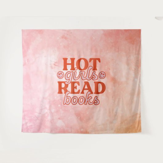 Heiße Mädchen lesen Bücher Wandteppich (Vorderseite (Horizontal))
