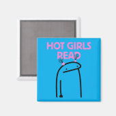 Heiße Mädchen lesen Magnet (Vorderseite/Rückseite)