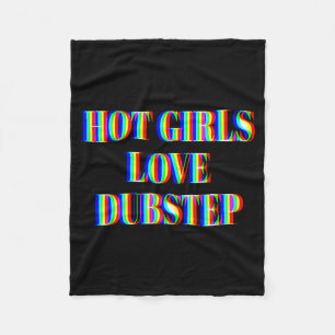Heiße Mädchen lieben Dubstep Edm Tanz Rave Musik F Fleecedecke
