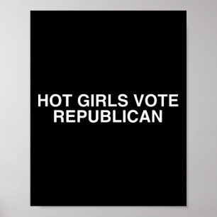 Heiße Mädchen wählen Republikaner Y2k College-Wahl Poster