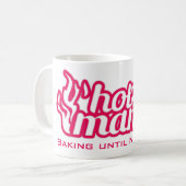 Heiße Mama Backzeit Fälliges Datum Rosa Tasse (Vorderseite Links)