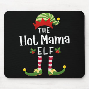Heiße Mama Weihnachtself Passende Pyjama X-mas-Par Mousepad