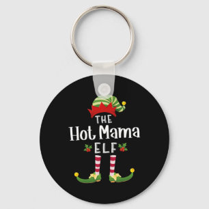 Heiße Mama Weihnachtself passendes Schlafanzug X-m Schlüsselanhänger