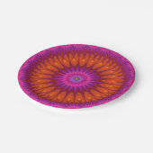 Heiße Mandala Pappteller (Schrägansicht)