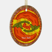 Heiße Paprika yin yang Keramik Ornament (Rechts)