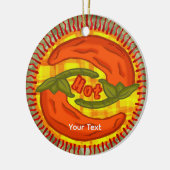Heiße Paprika yin yang Keramik Ornament (Links)