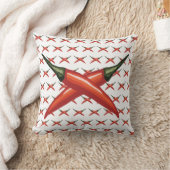 Heiße Paprikaschoten, Lila Blossom Kissen (Decke)