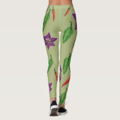 Heiße Paprikaschoten, Lila Blossom nach Maß Leggings (Rückseite)