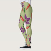 Heiße Paprikaschoten, Lila Blossom nach Maß Leggings (Links)