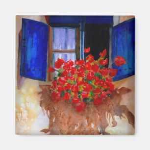 heiße Pelargonien für einen coolen Kühlschrank Magnet