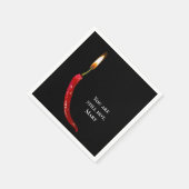 Heiße Pfeffer mit Kerzenentzündung Geburtstag Serviette (Ecke)