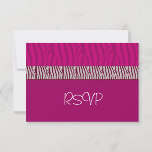 Heiße Pink Hochzeit-RSVP RSVP Karte
