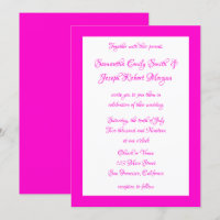 Heiße Pink- und Weiße Hochzeit