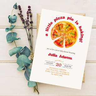 Heiße Pizza Apfelkuchen Barbeque käsig Baby Shower Einladung
