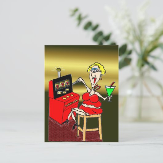 HEISSE POSTKARTE MUTTER-SPIELAUTOMAT (Stehend Vorderseite)