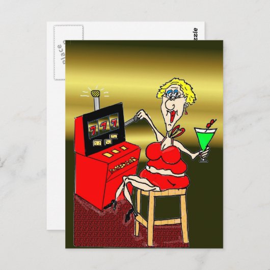 HEISSE POSTKARTE MUTTER-SPIELAUTOMAT (Vorne/Hinten)